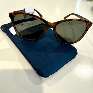 Le Specs Entitlememt Milky Tort Sunglasses NWT